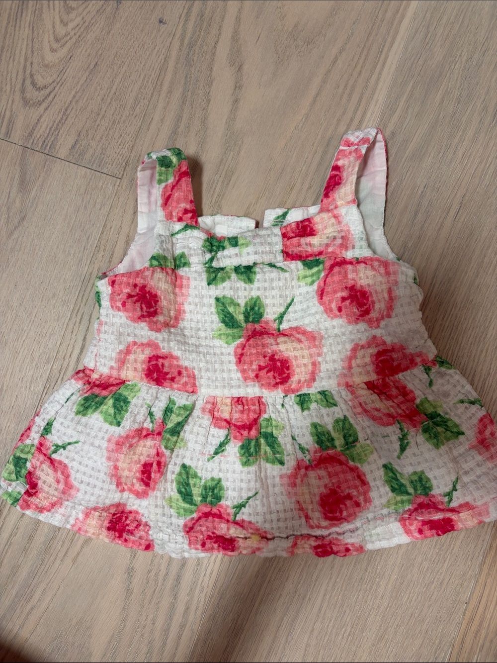 Girls Floral Peplum Tank Top - 3T